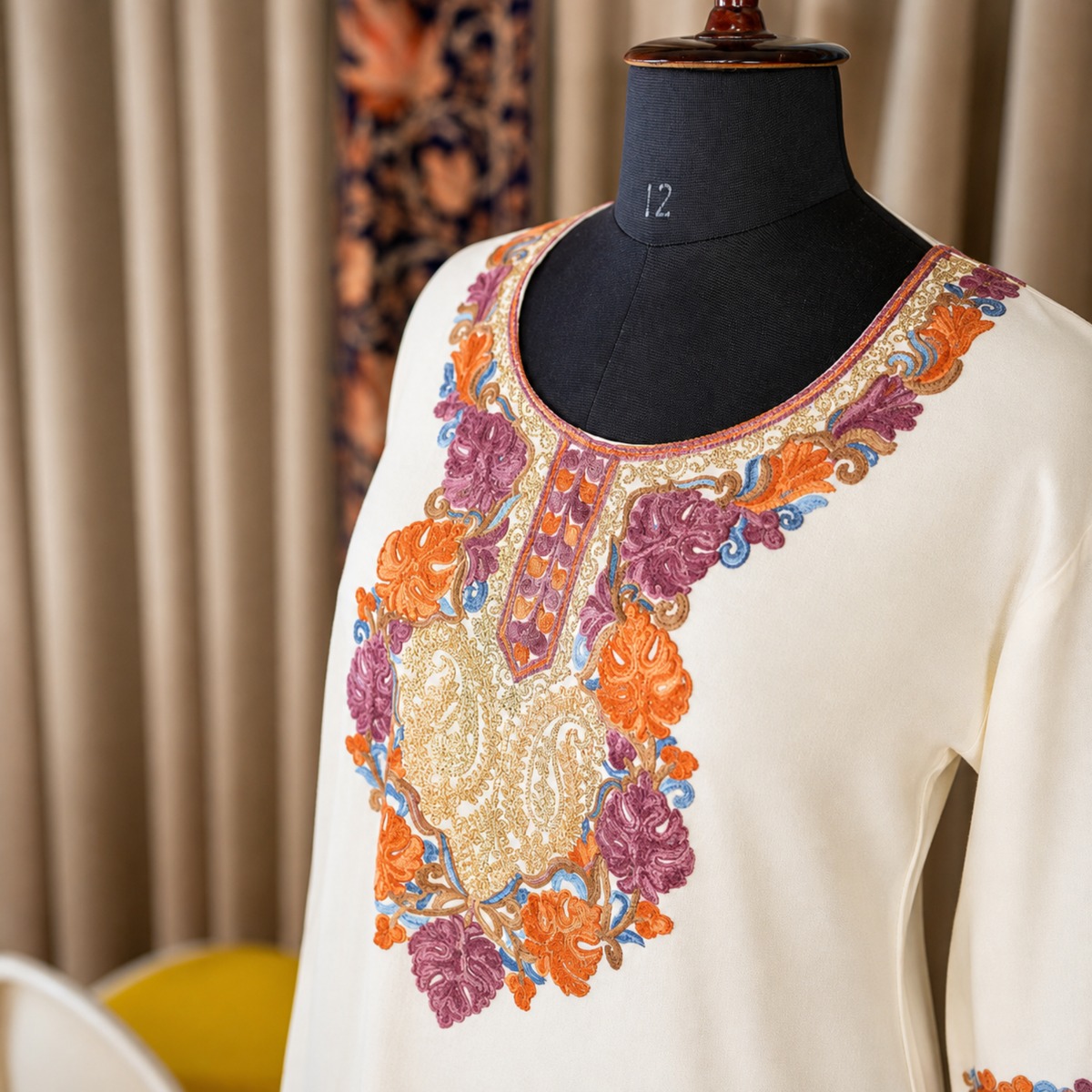 Aari Embroidered Premium Kurta with Palazzo Co-Ord Set | Kashlure