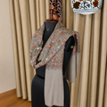 Slate Gray Kashmiri Jamawar Stole | Kashlure
