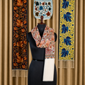 Cream Floral Starburst and Leaf Jamawar Stole | Kashlure