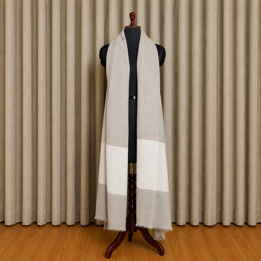 Kashlure Pure Pashmina Check Shawl