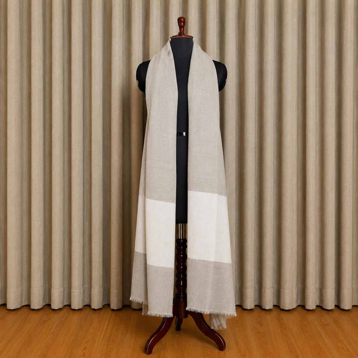 Kashlure Pure Pashmina Check Shawl