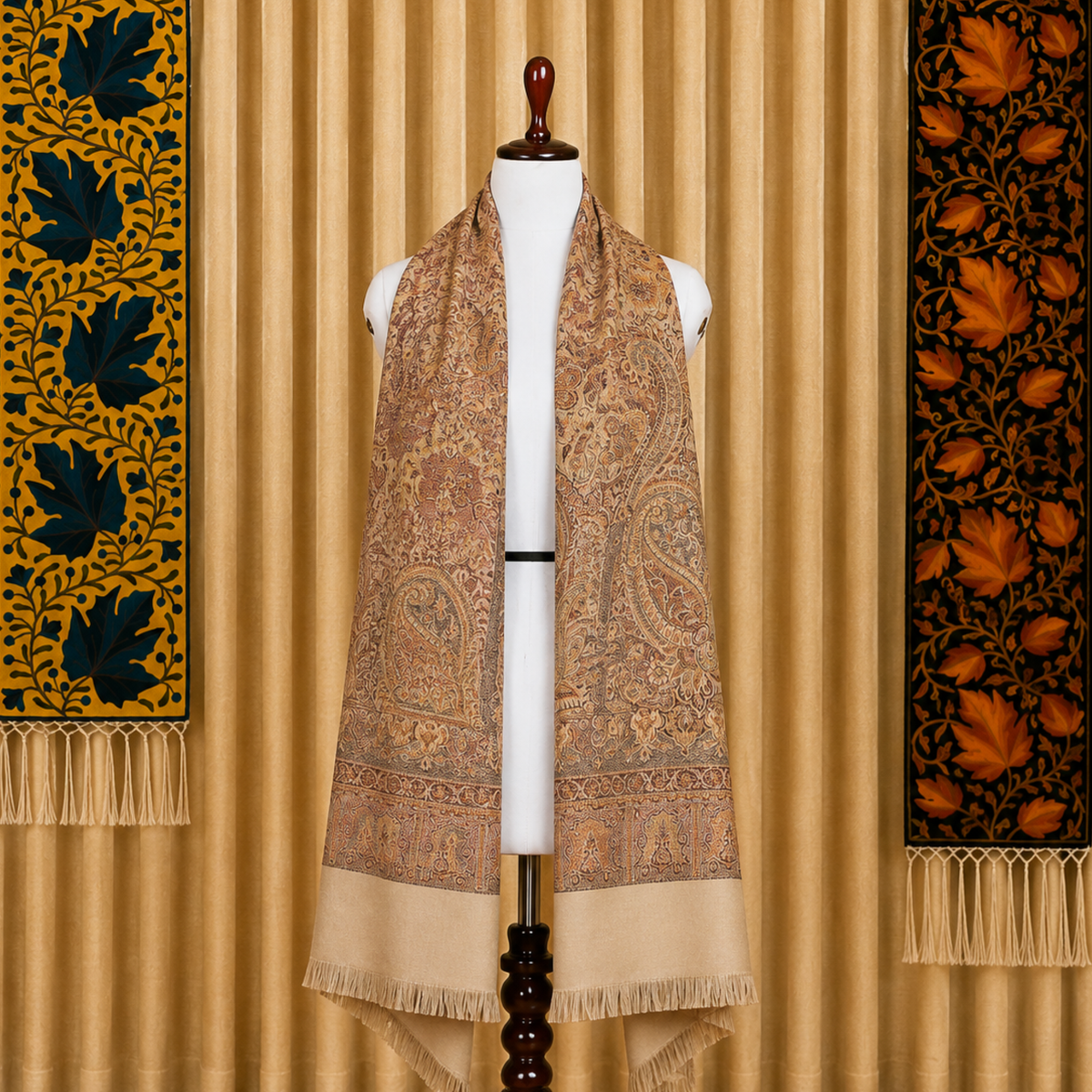 Kashlure Baby Pink Kashmiri Jamawar Stole