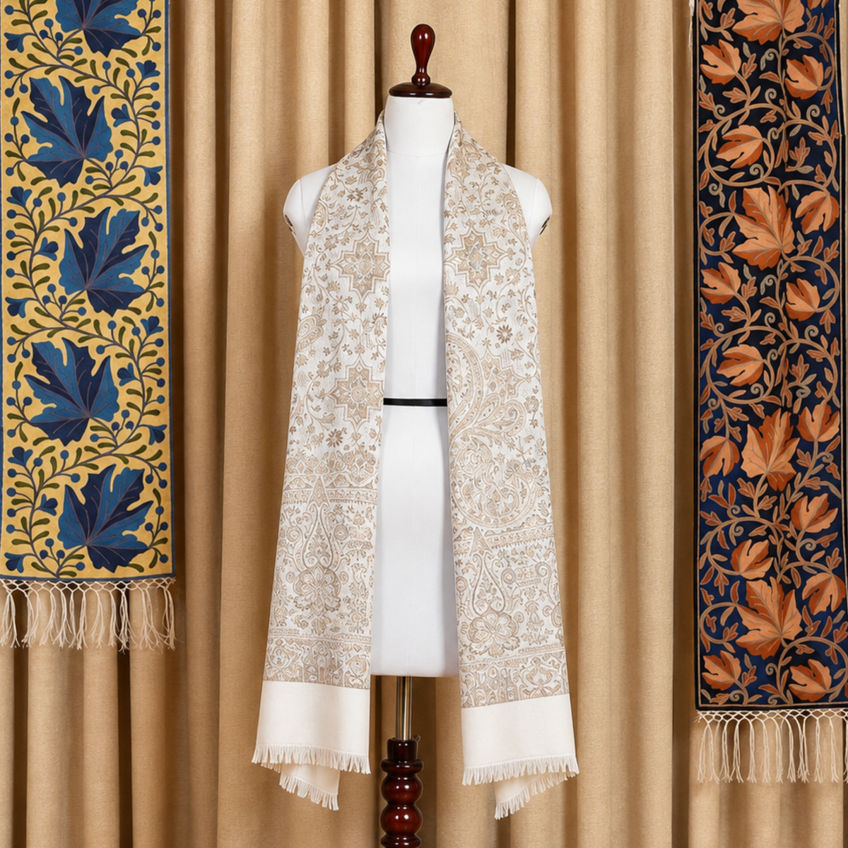Kashlure Baby Pink Kashmiri Jamawar Stole